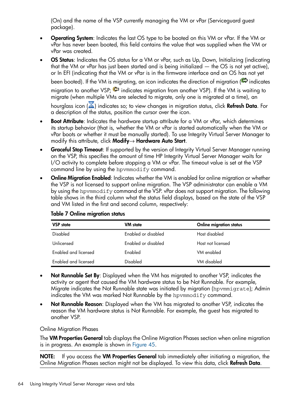 Online migration phases | HP Matrix Operating Environment Software User Manual | Page 64 / 142