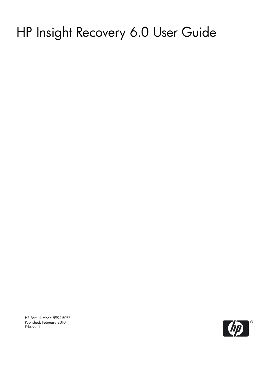 HP Matrix Operating Environment Software User Manual | 34 pages