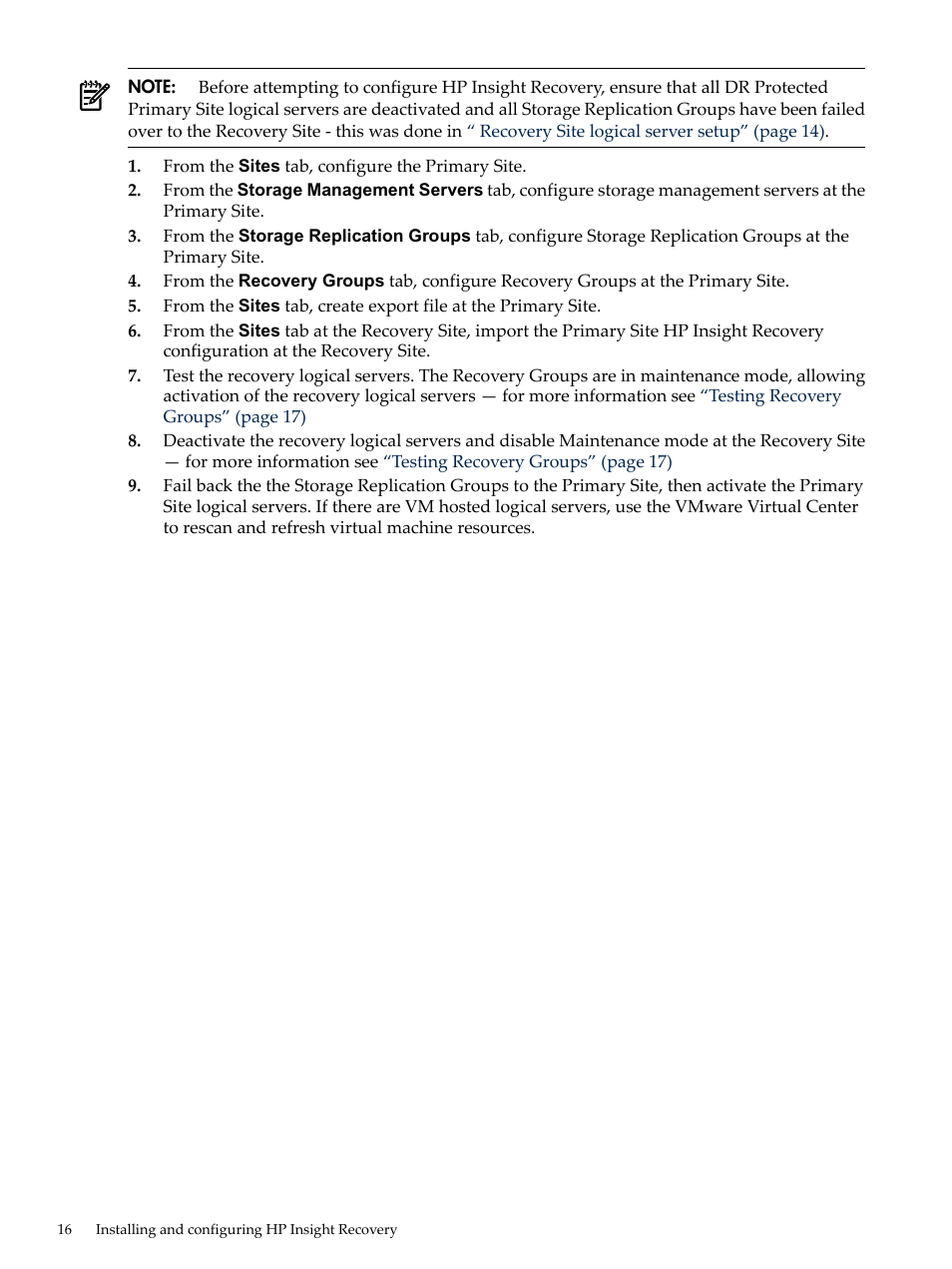 HP Matrix Operating Environment Software User Manual | Page 16 / 34