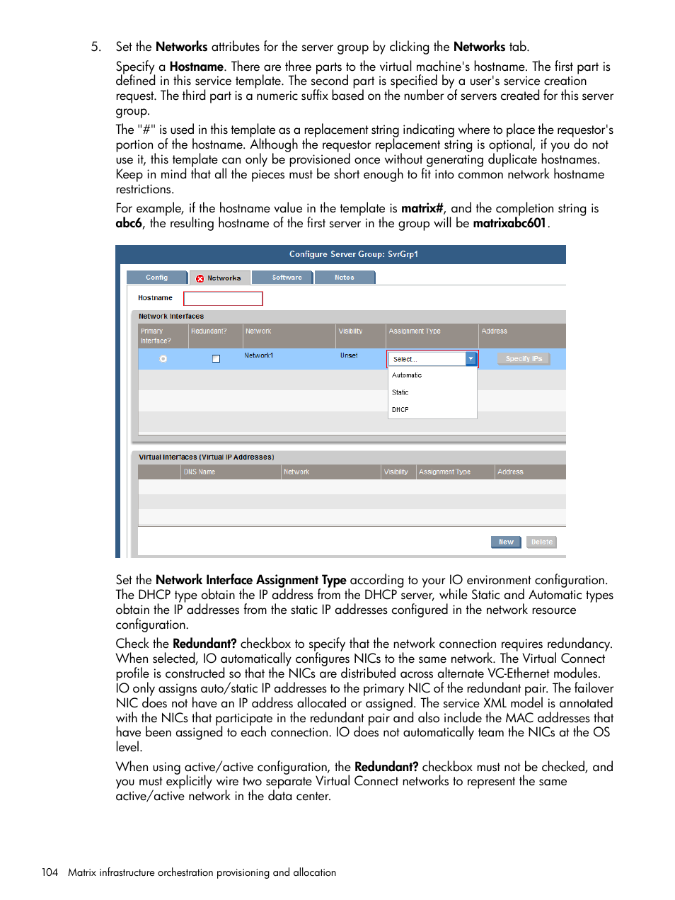 HP Matrix Operating Environment Software User Manual | Page 104 / 209