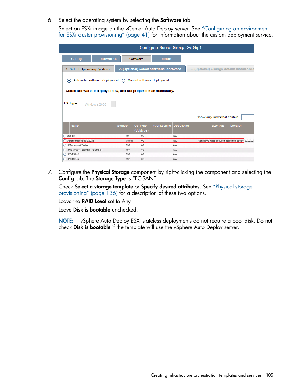 HP Matrix Operating Environment Software User Manual | Page 105 / 209