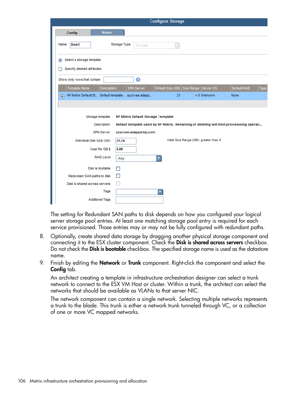 HP Matrix Operating Environment Software User Manual | Page 106 / 209