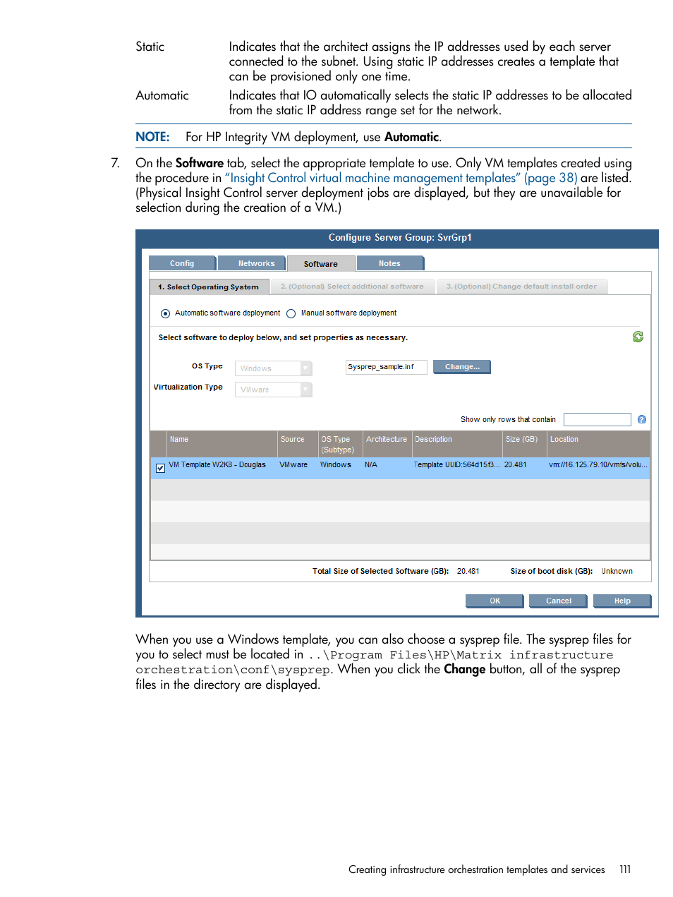 HP Matrix Operating Environment Software User Manual | Page 111 / 209