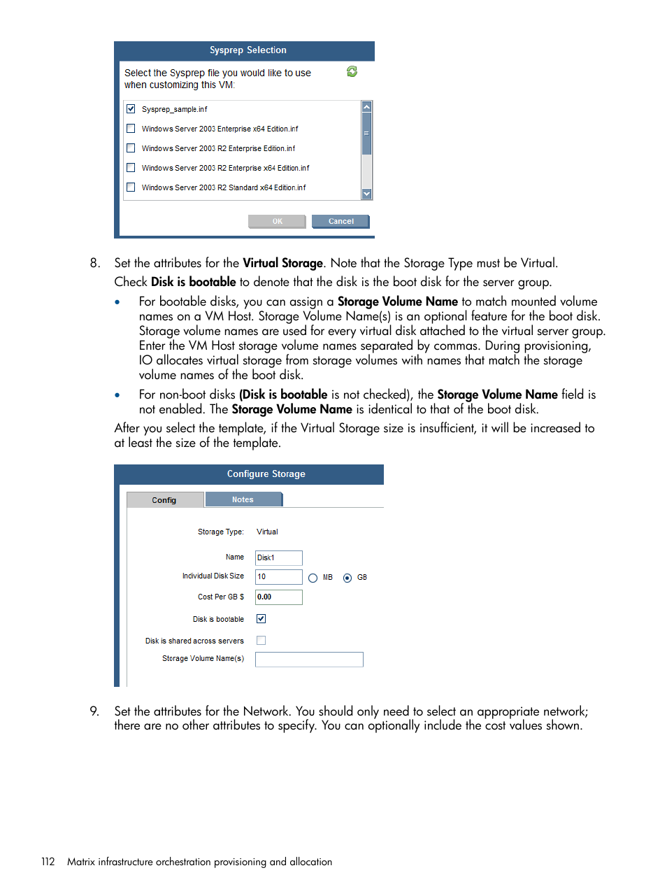 HP Matrix Operating Environment Software User Manual | Page 112 / 209