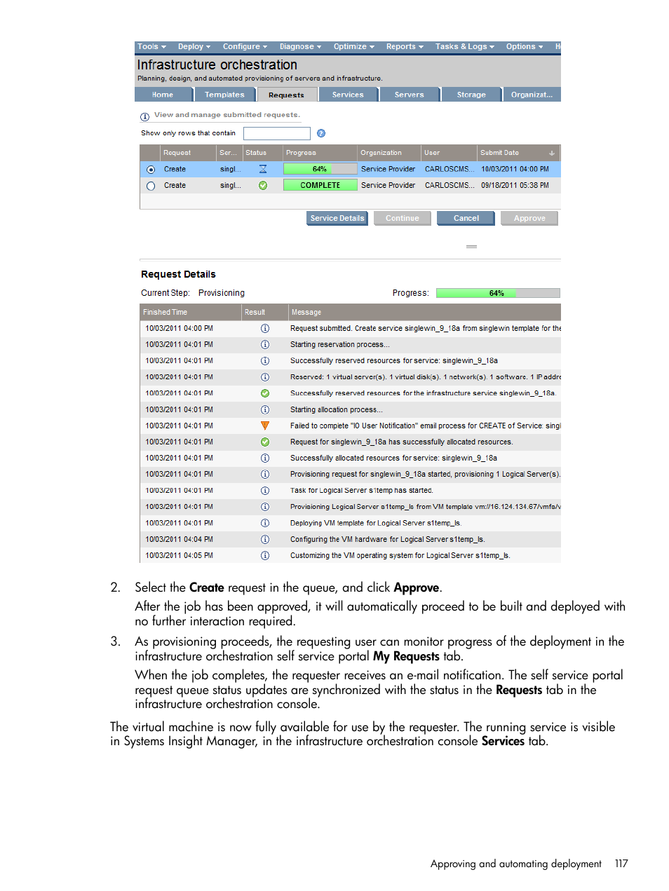 HP Matrix Operating Environment Software User Manual | Page 117 / 209