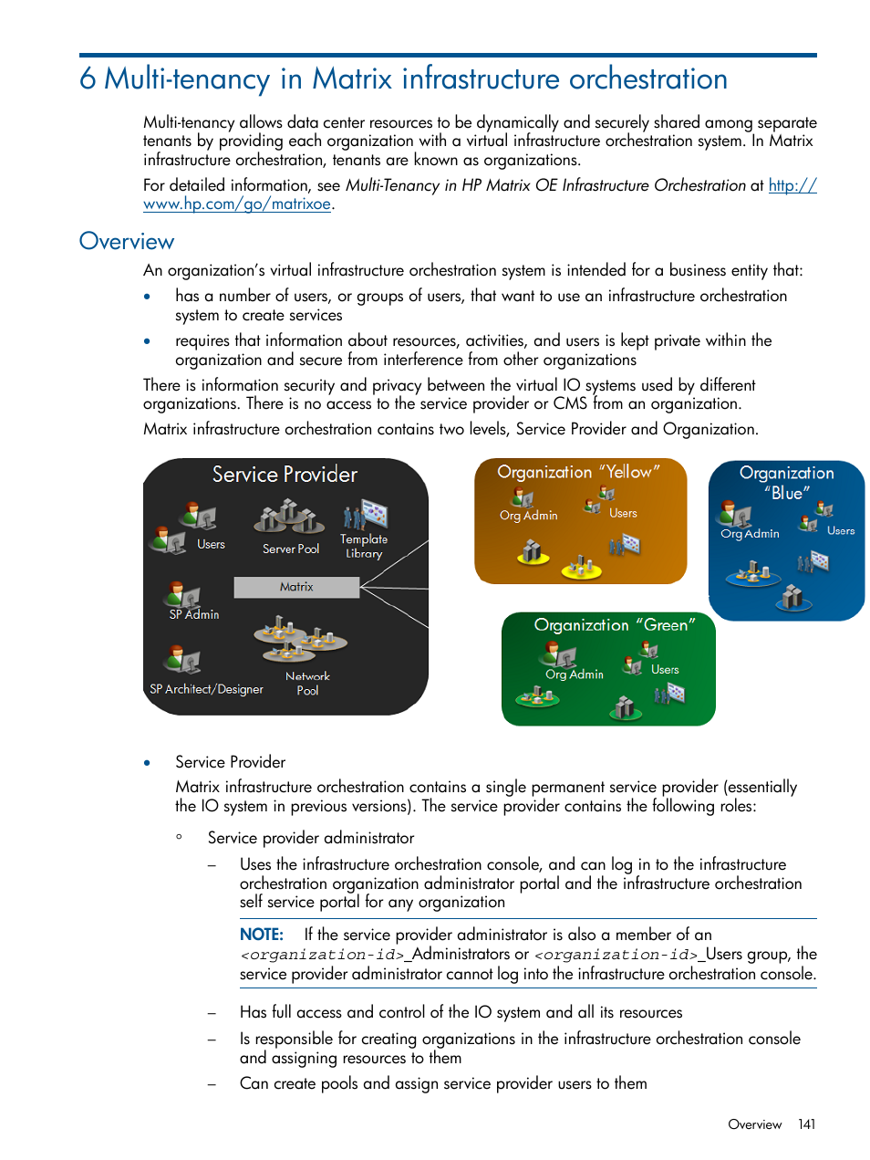 Overview | HP Matrix Operating Environment Software User Manual | Page 141 / 209
