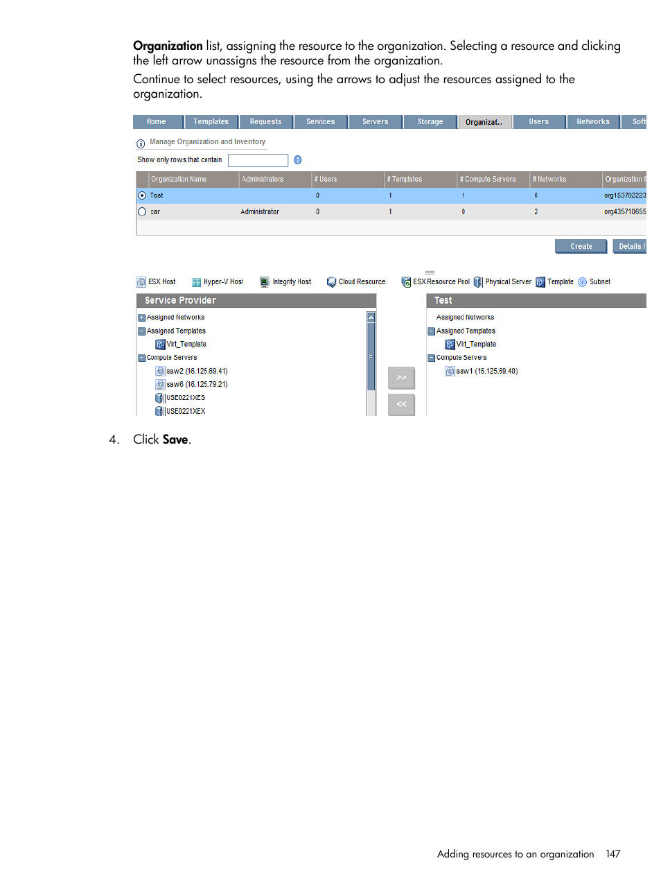 HP Matrix Operating Environment Software User Manual | Page 147 / 209