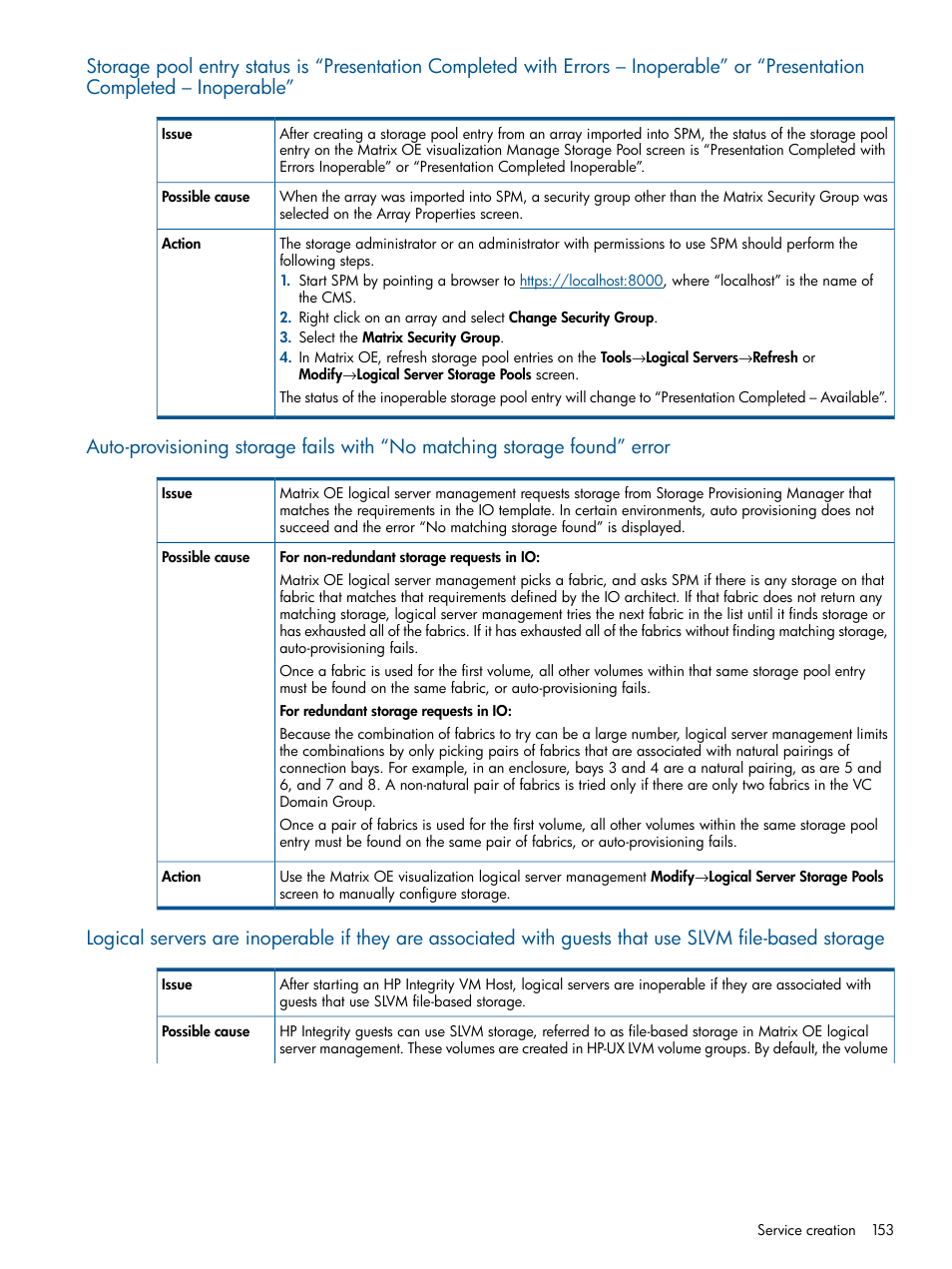 HP Matrix Operating Environment Software User Manual | Page 153 / 209