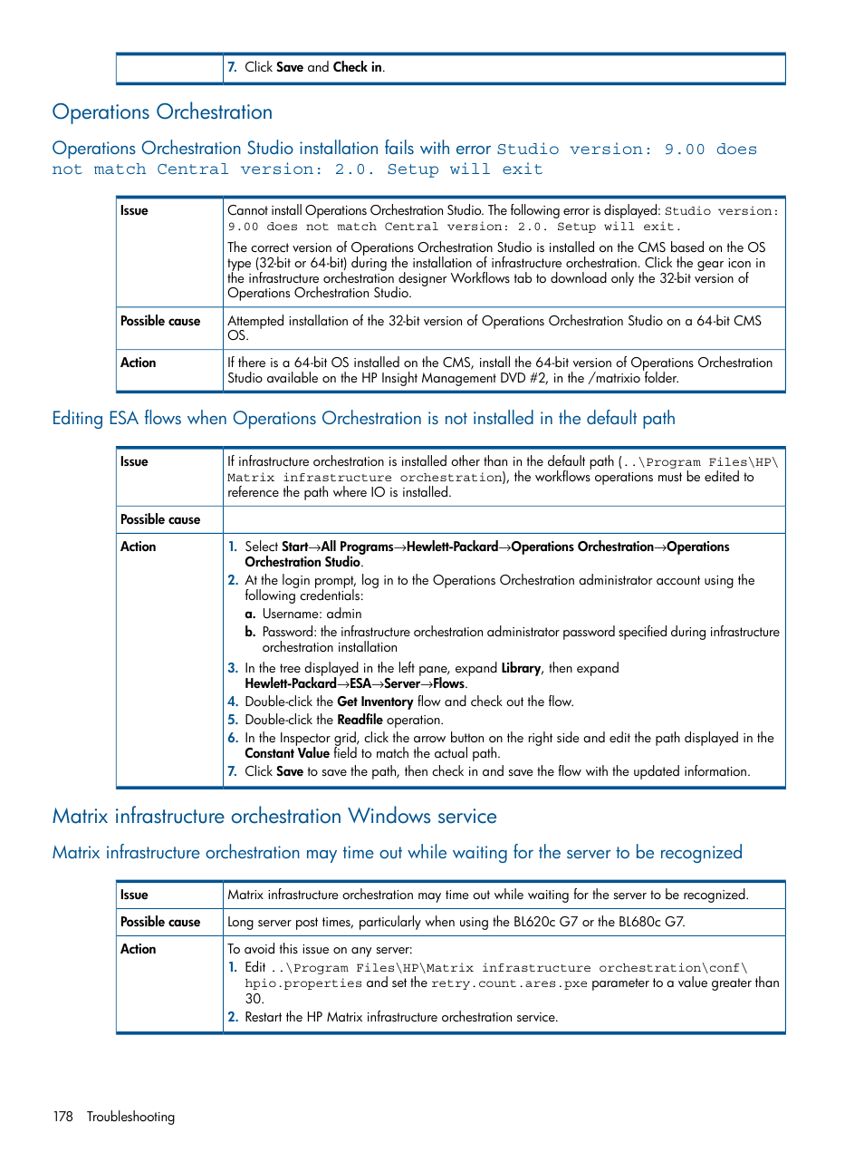 Operations orchestration | HP Matrix Operating Environment Software User Manual | Page 178 / 209