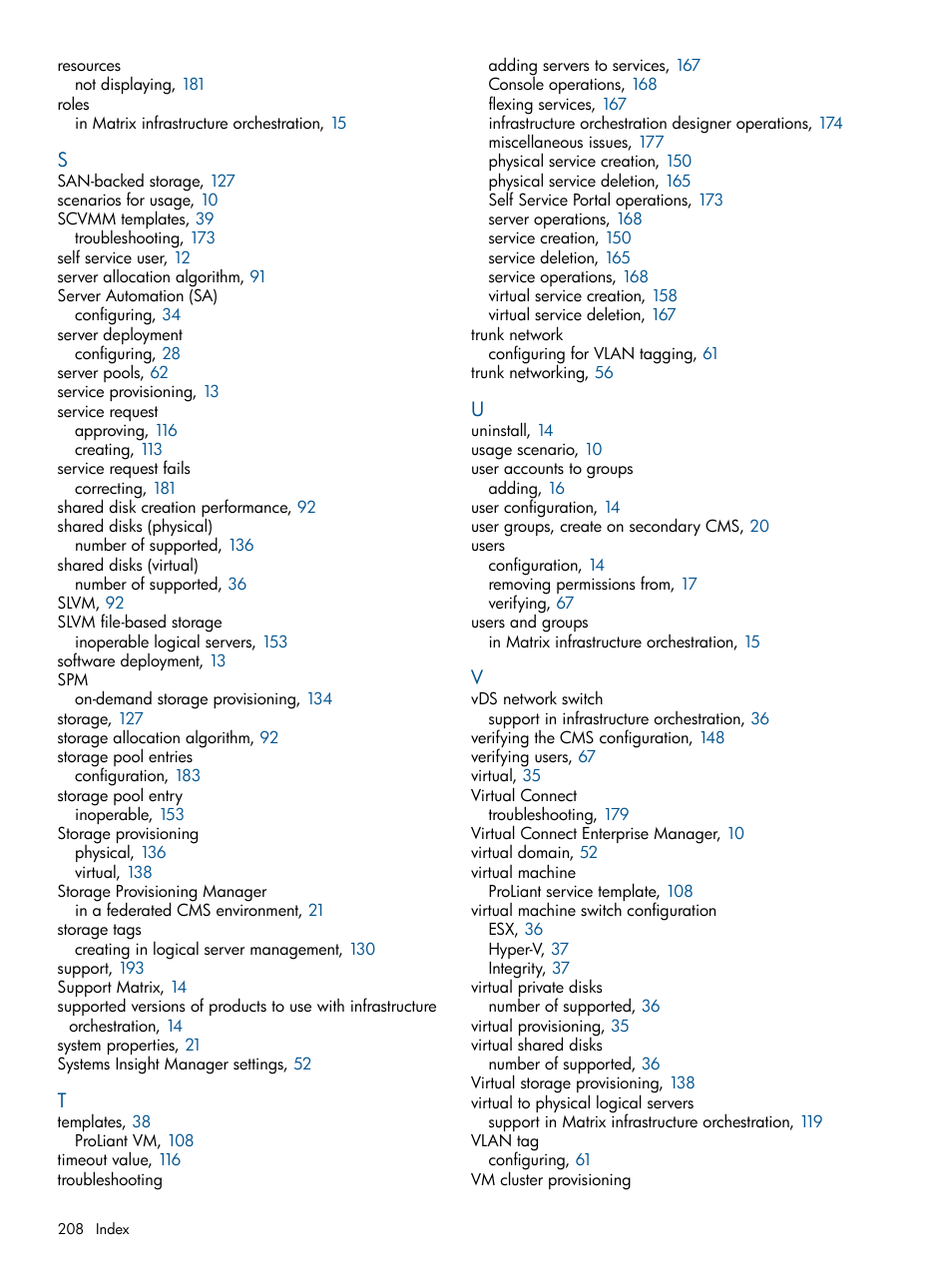 HP Matrix Operating Environment Software User Manual | Page 208 / 209