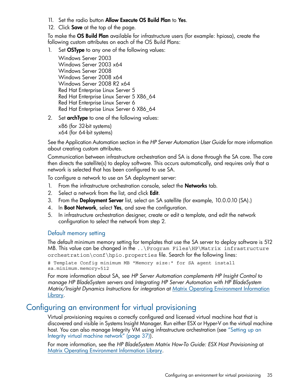 HP Matrix Operating Environment Software User Manual | Page 35 / 209