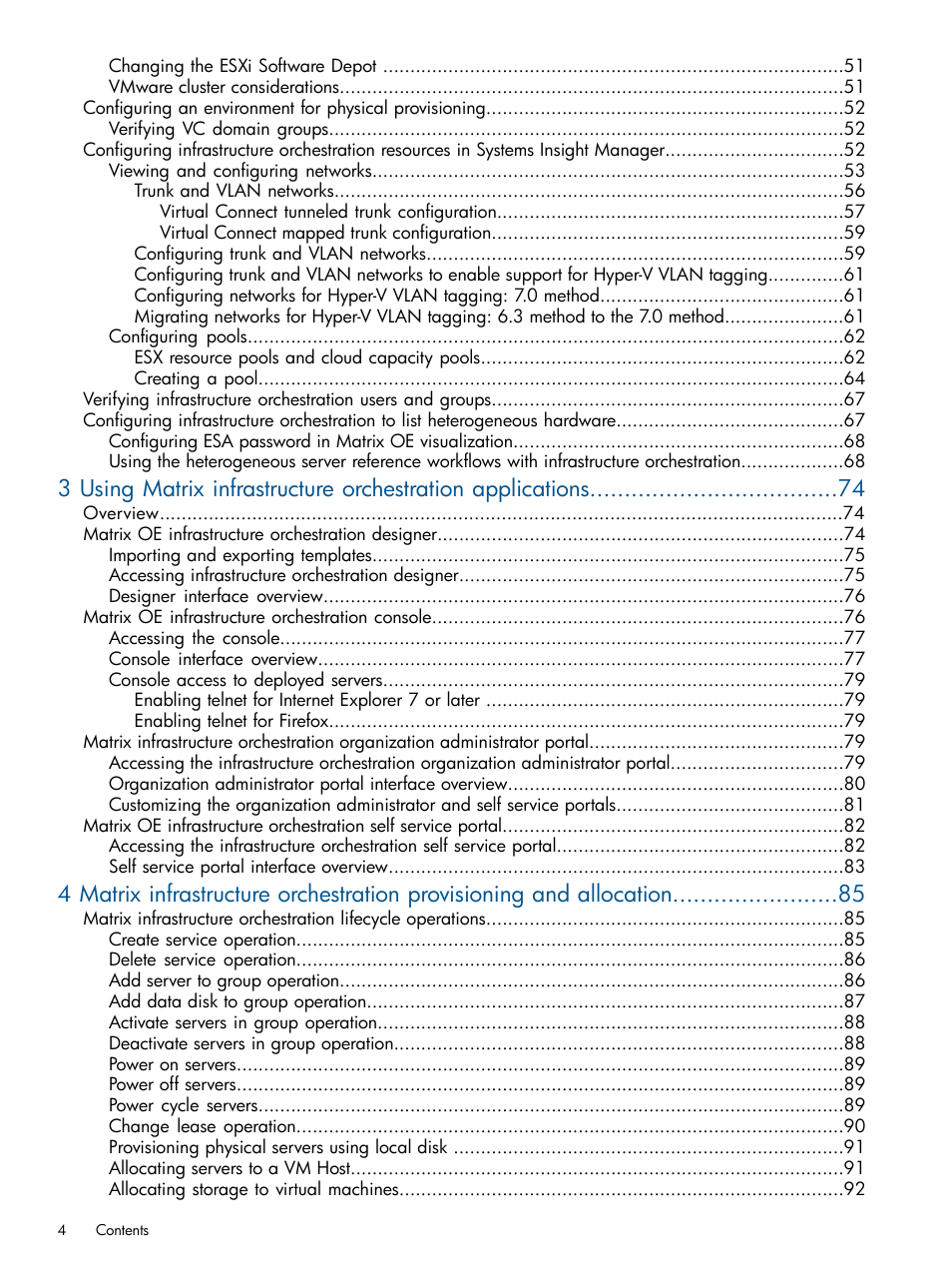 HP Matrix Operating Environment Software User Manual | Page 4 / 209