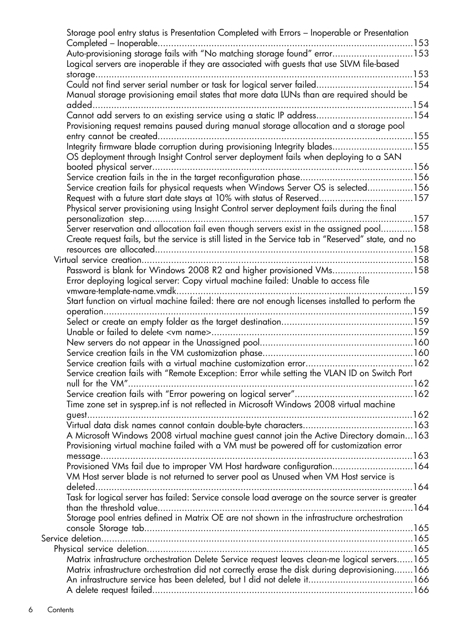 HP Matrix Operating Environment Software User Manual | Page 6 / 209