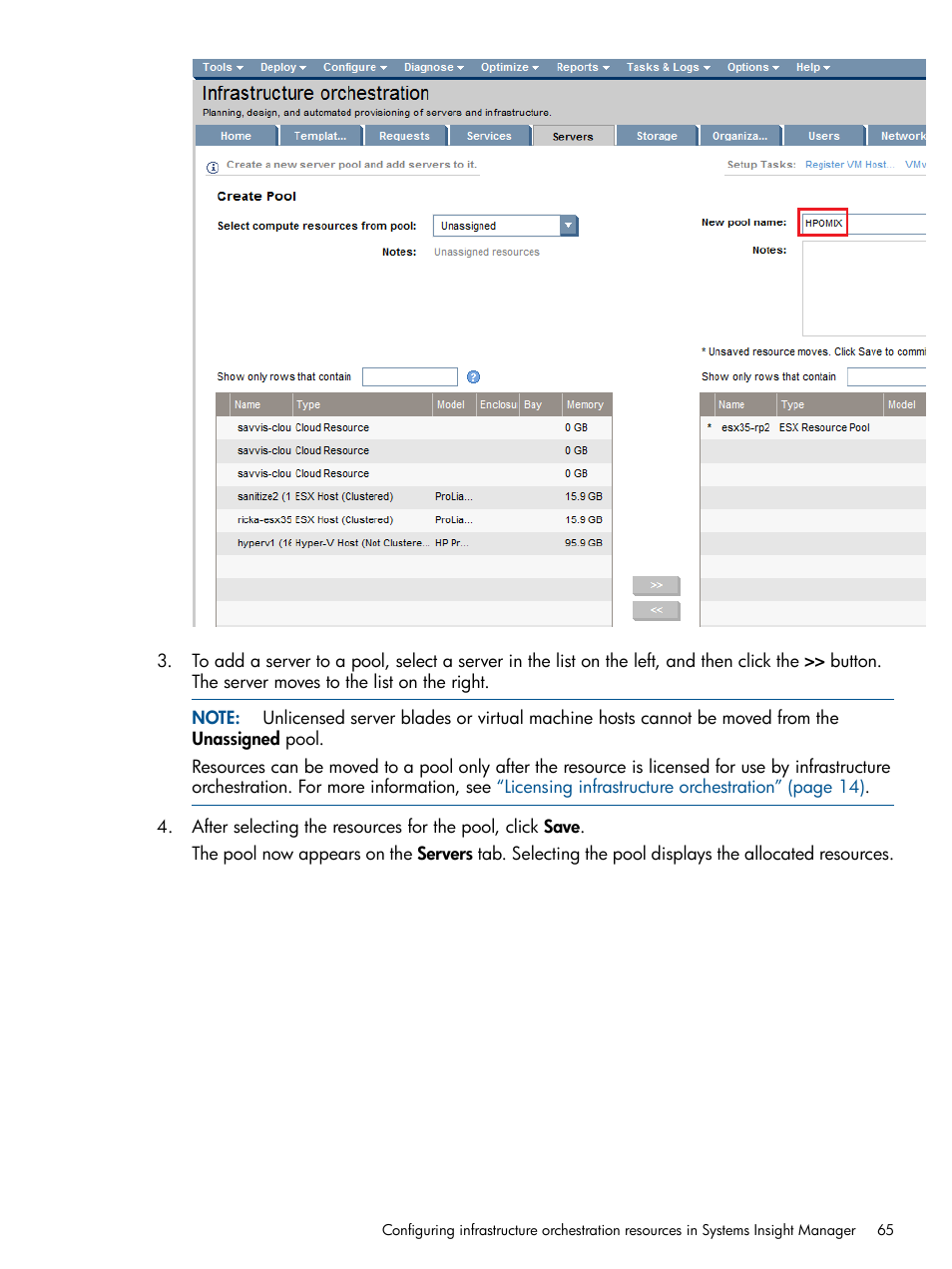 HP Matrix Operating Environment Software User Manual | Page 65 / 209