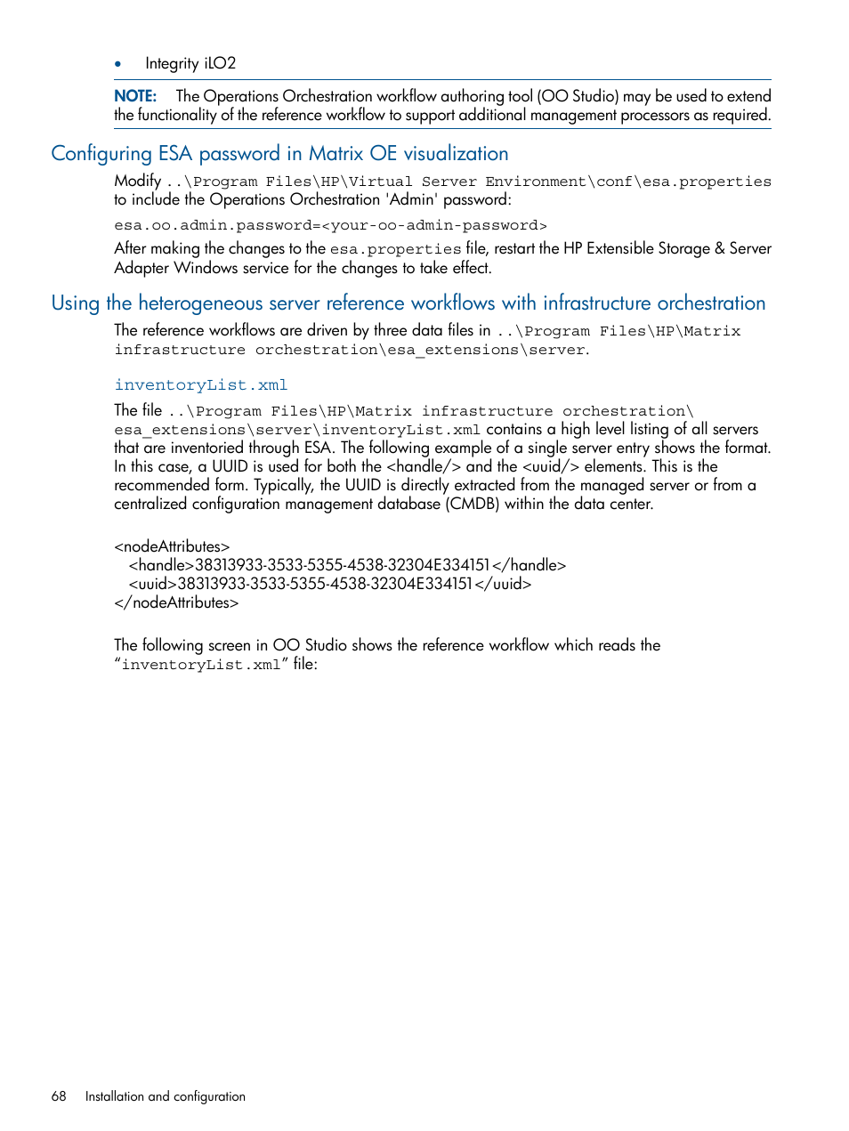 HP Matrix Operating Environment Software User Manual | Page 68 / 209