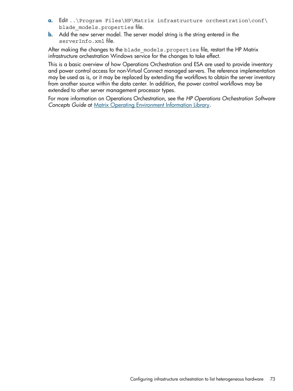 HP Matrix Operating Environment Software User Manual | Page 73 / 209