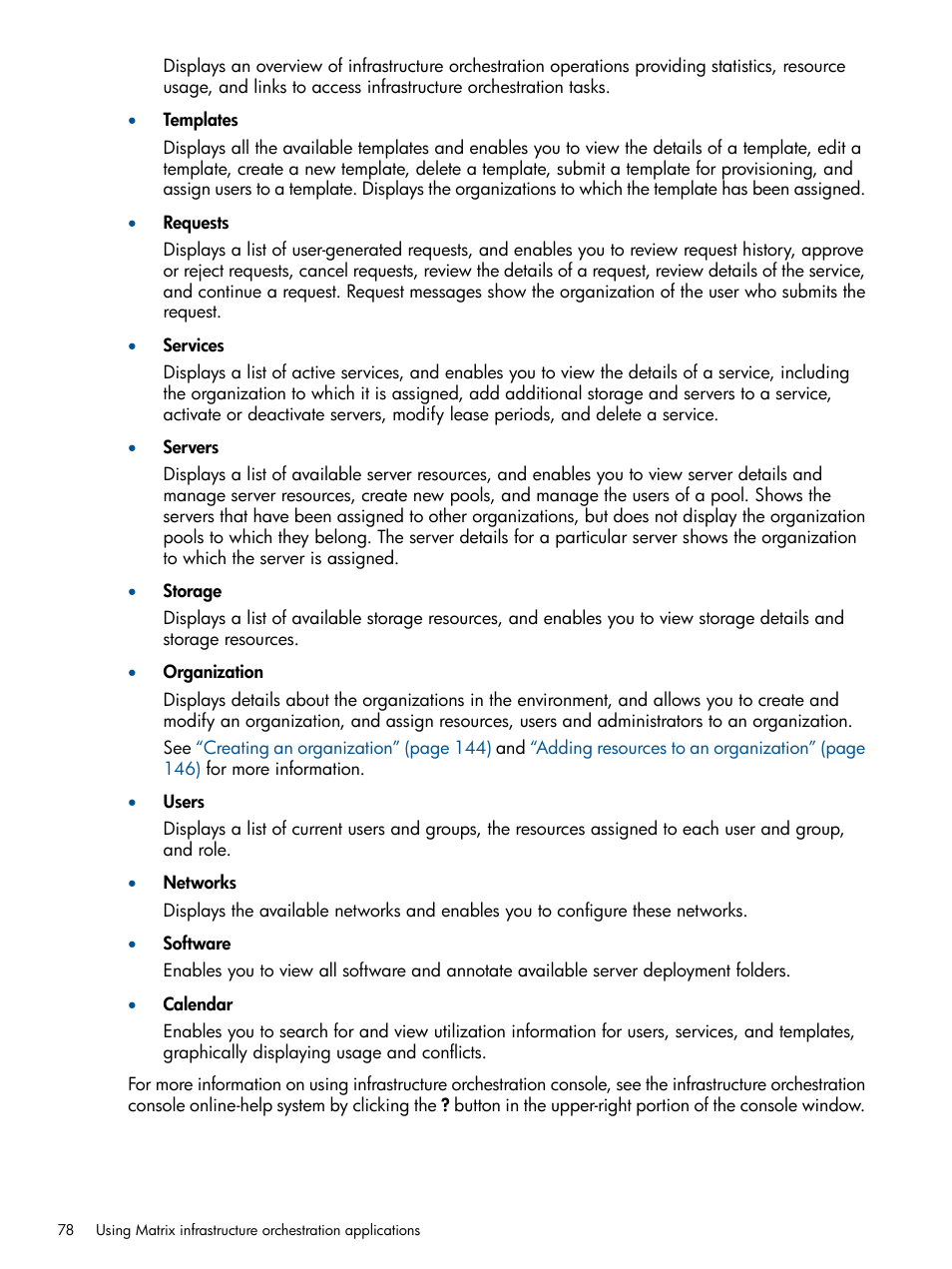 HP Matrix Operating Environment Software User Manual | Page 78 / 209