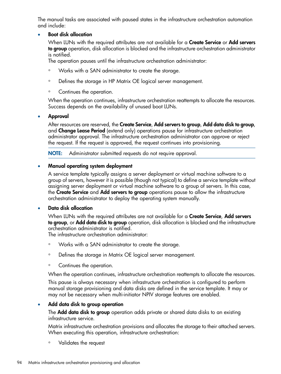 HP Matrix Operating Environment Software User Manual | Page 94 / 209