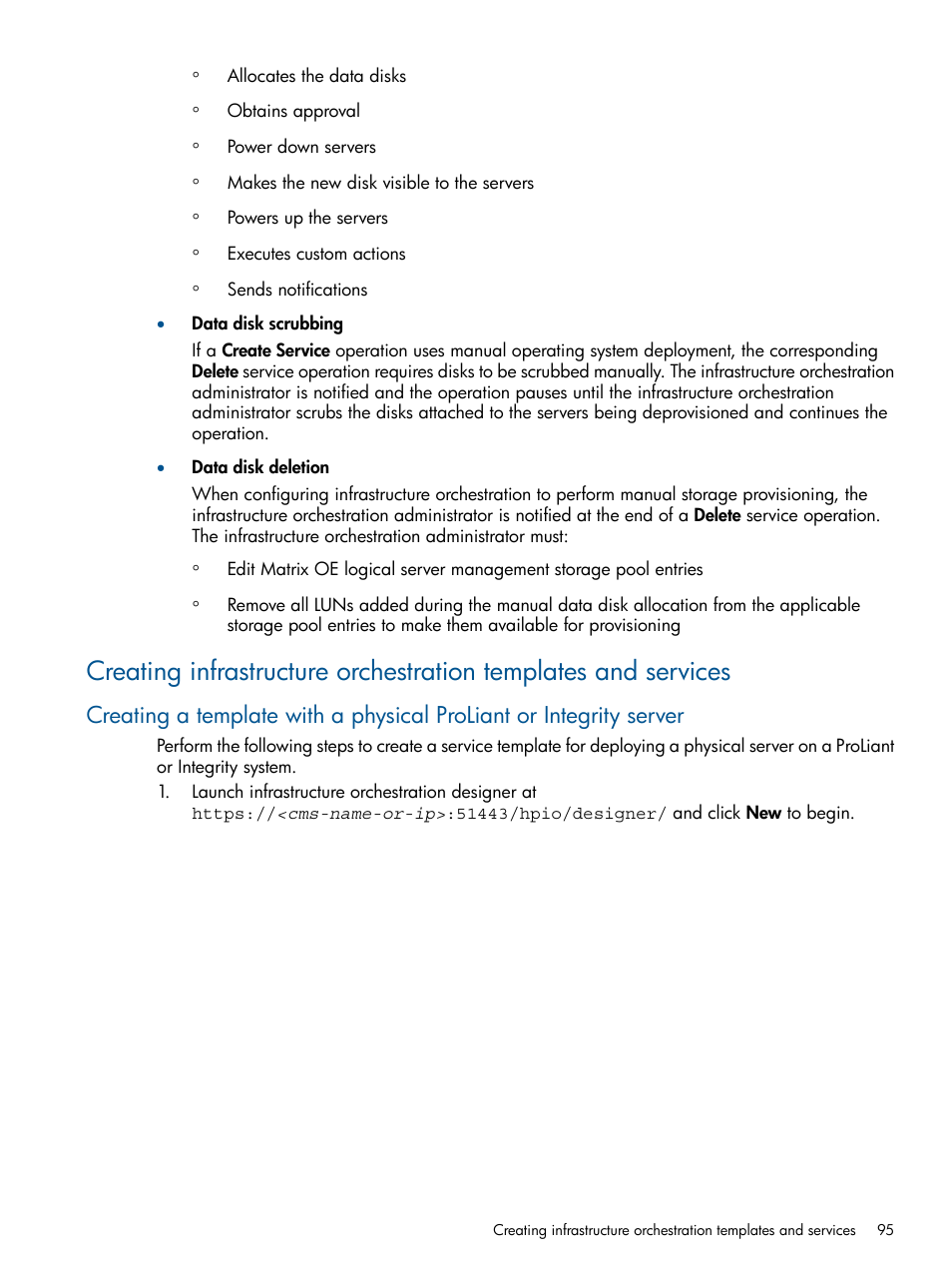 HP Matrix Operating Environment Software User Manual | Page 95 / 209