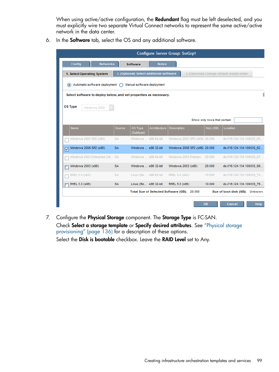 HP Matrix Operating Environment Software User Manual | Page 99 / 209