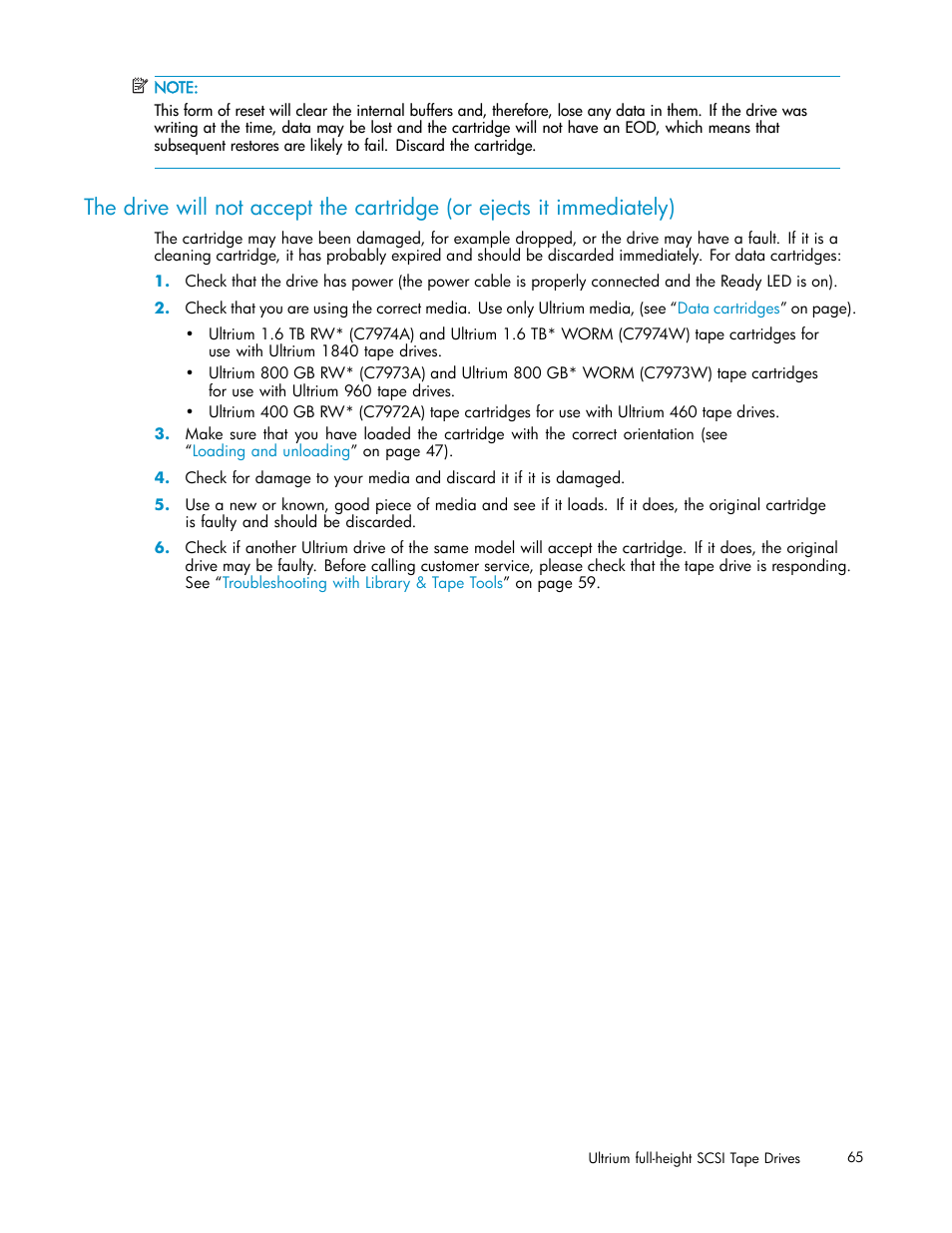 HP StoreEver Ultrium Tape Drives User Manual | Page 65 / 75