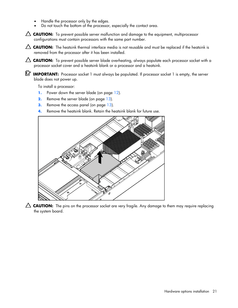 HP ProLiant BL465c Server Blade User Manual | Page 21 / 87