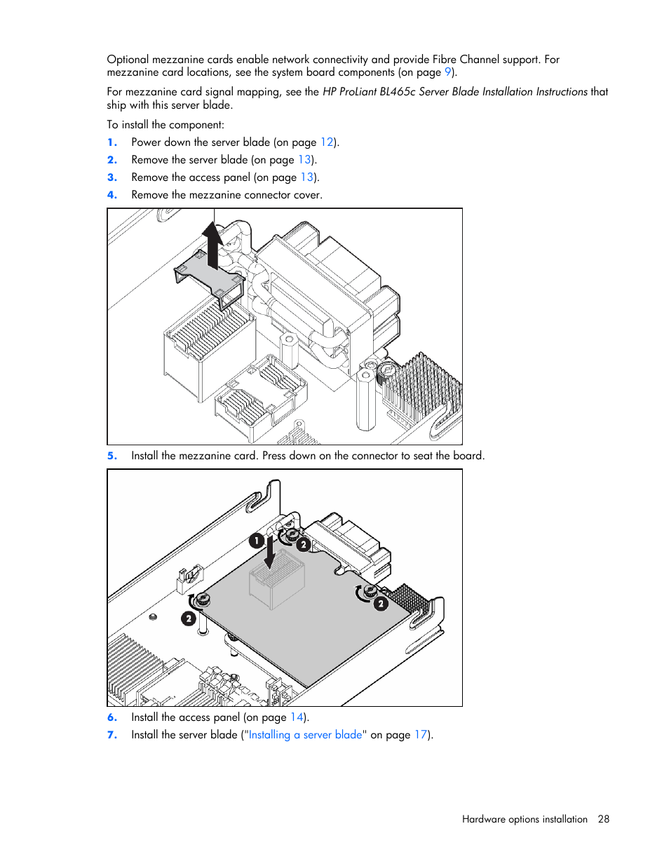 HP ProLiant BL465c Server Blade User Manual | Page 28 / 87