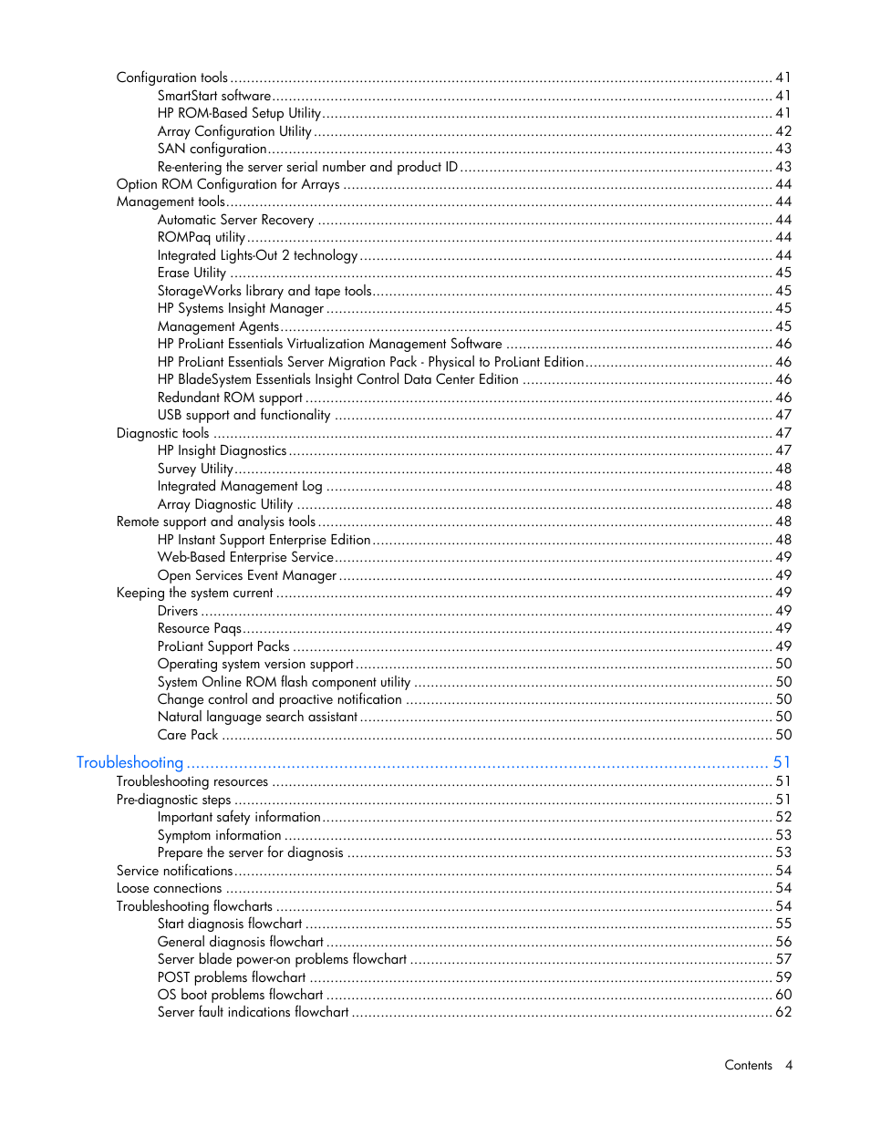 HP ProLiant BL465c Server Blade User Manual | Page 4 / 87