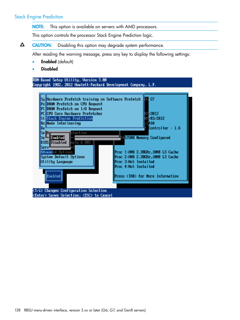 Stack engine prediction | HP ROM-Based Setup Utility User Manual | Page 138 / 221
