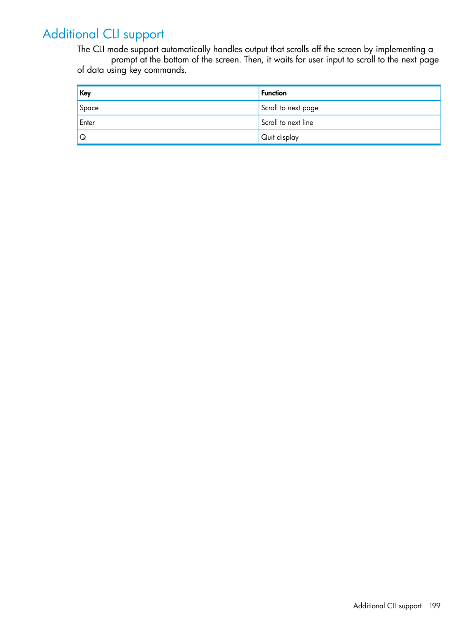 Additional cli support | HP ROM-Based Setup Utility User Manual | Page 199 / 221