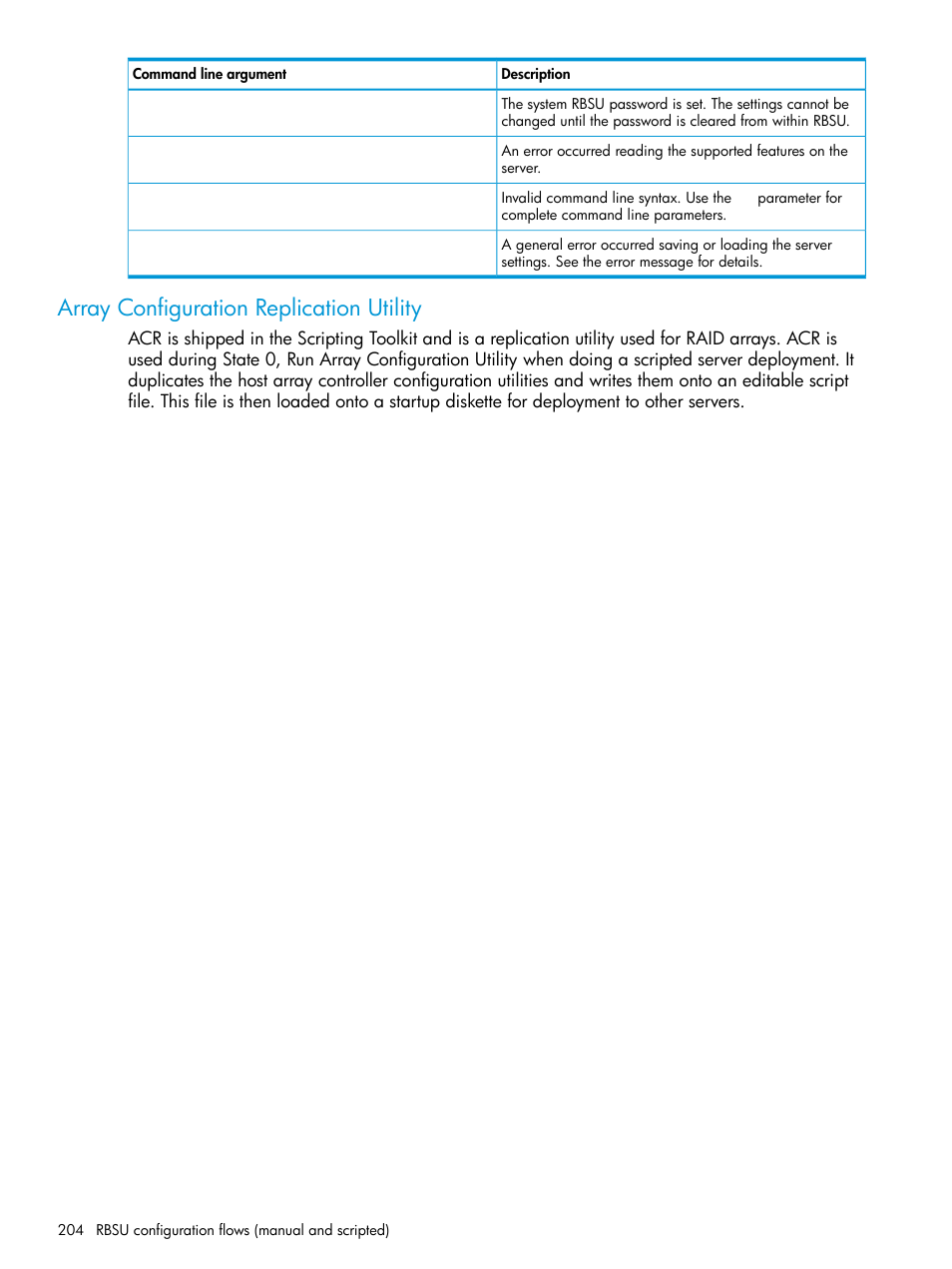 Array configuration replication utility | HP ROM-Based Setup Utility User Manual | Page 204 / 221