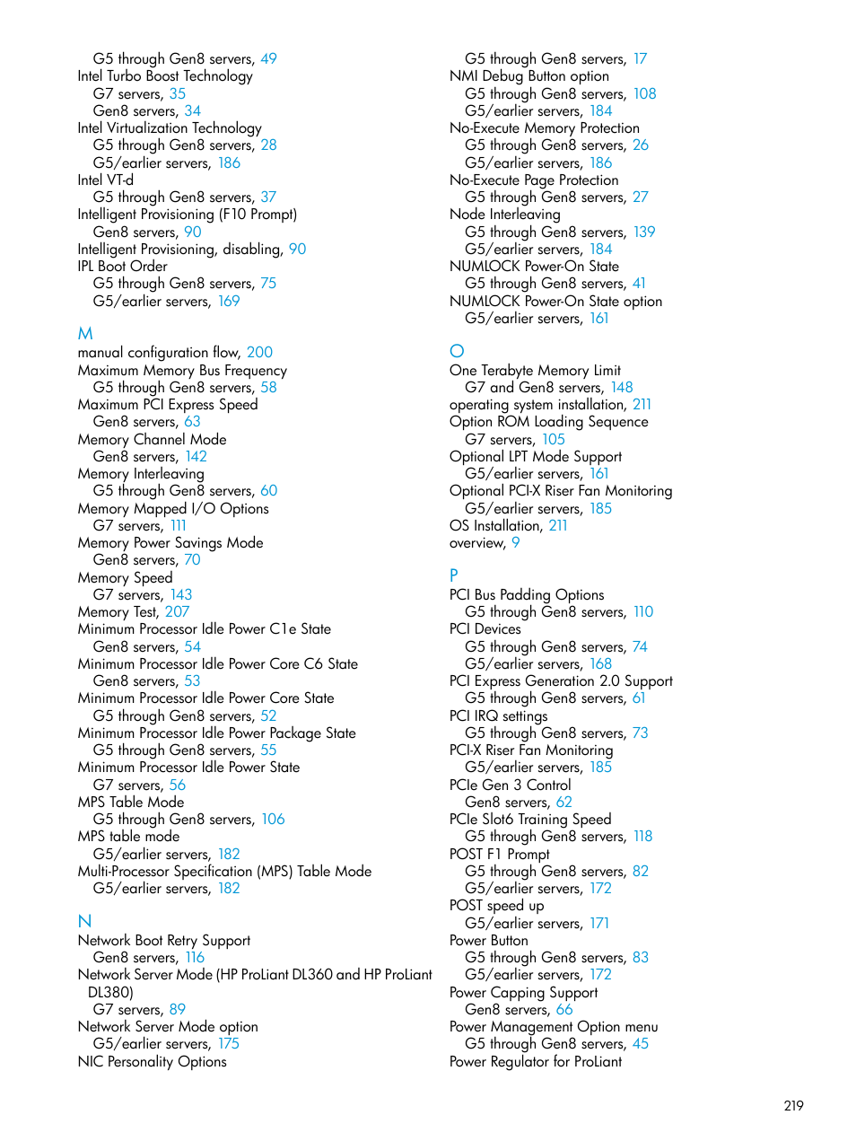 HP ROM-Based Setup Utility User Manual | Page 219 / 221