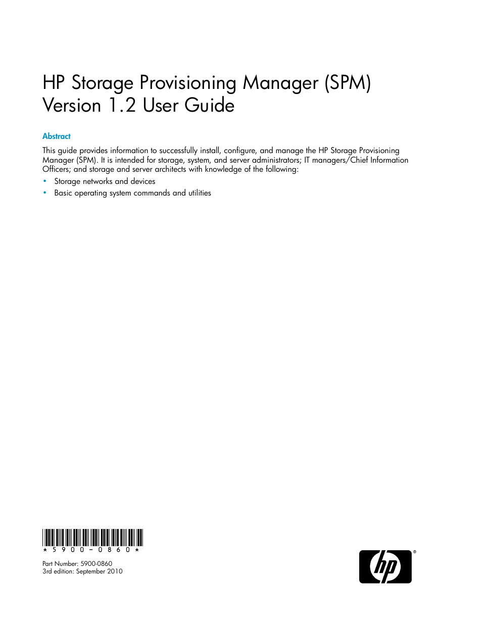 HP Matrix Operating Environment Software User Manual | 80 pages