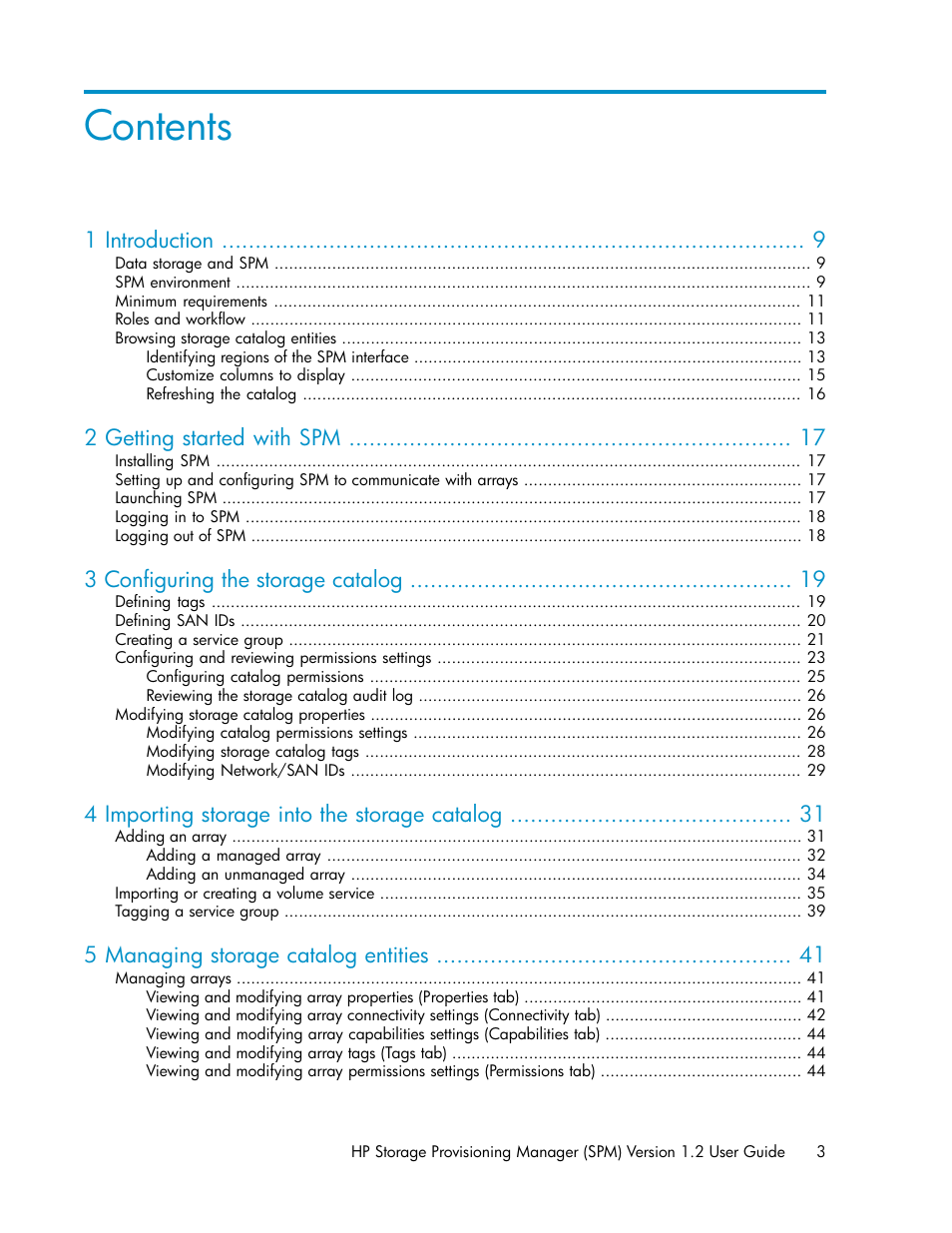 HP Matrix Operating Environment Software User Manual | Page 3 / 80