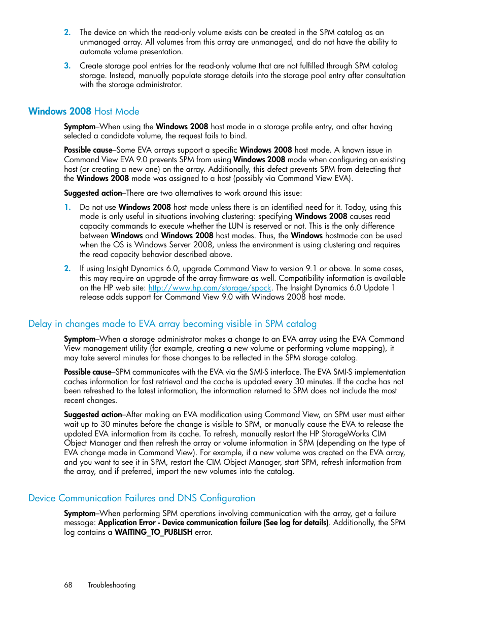 Windows 2008 host mode | HP Matrix Operating Environment Software User Manual | Page 68 / 80