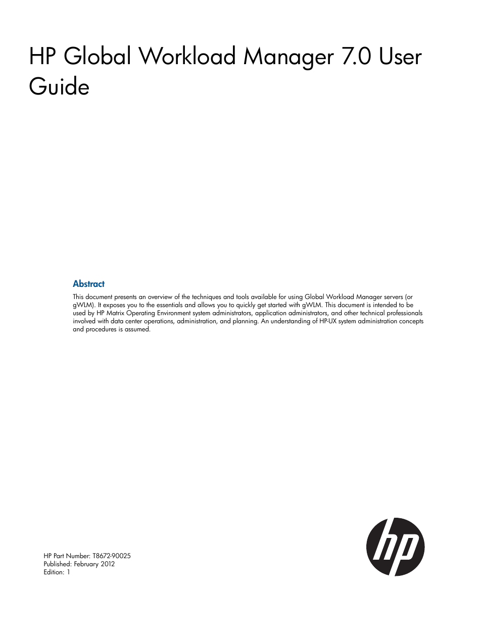 HP Matrix Operating Environment Software User Manual | 61 pages