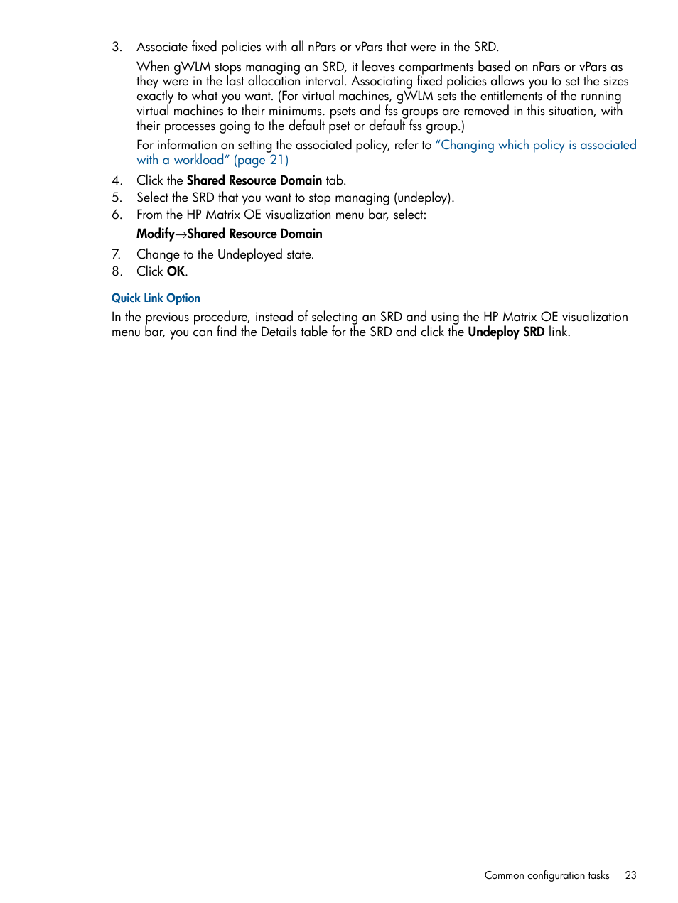 HP Matrix Operating Environment Software User Manual | Page 23 / 61