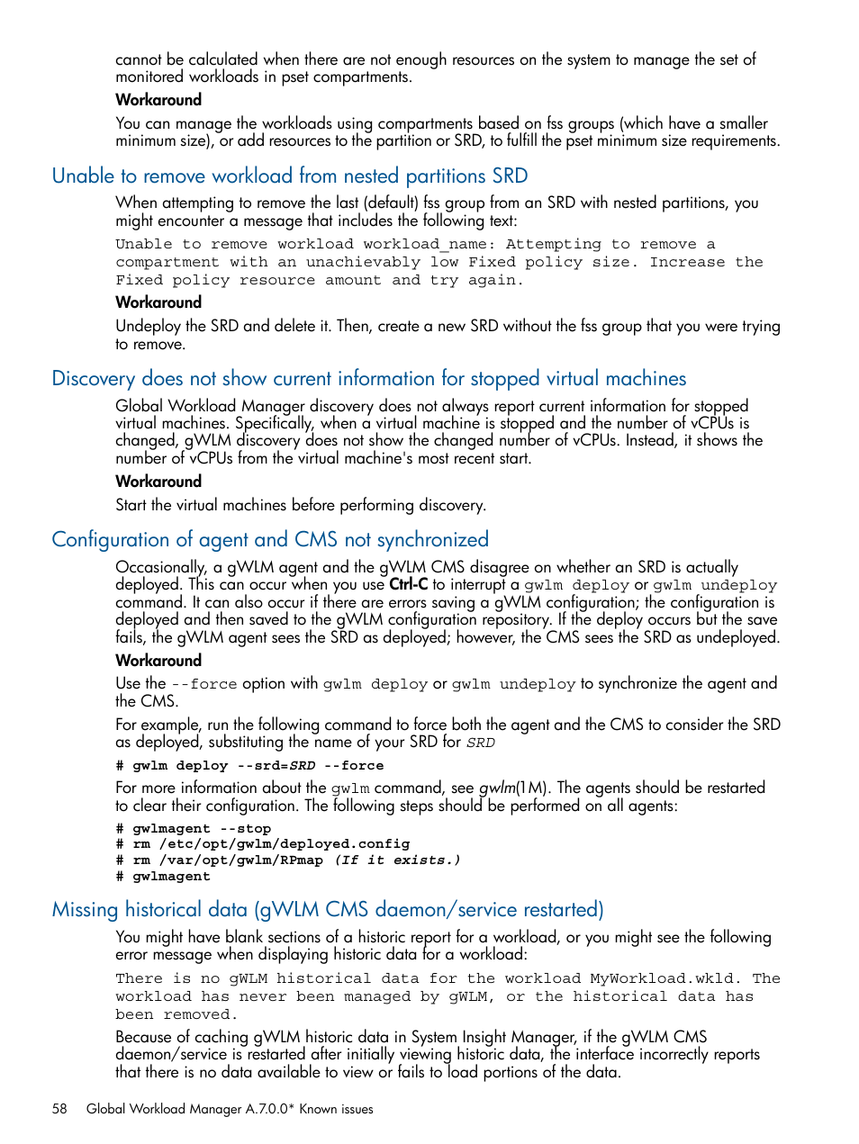 Configuration of agent and cms not synchronized | HP Matrix Operating Environment Software User Manual | Page 58 / 61