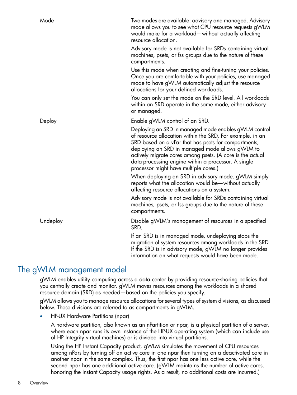 The gwlm management model | HP Matrix Operating Environment Software User Manual | Page 8 / 61