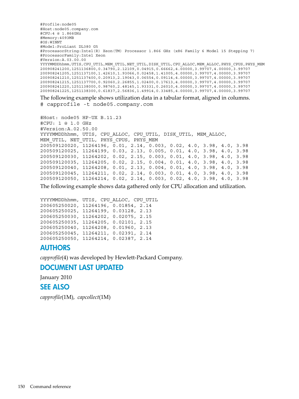 Authors, Document last updated, See also | HP Matrix Operating Environment Software User Manual | Page 150 / 198