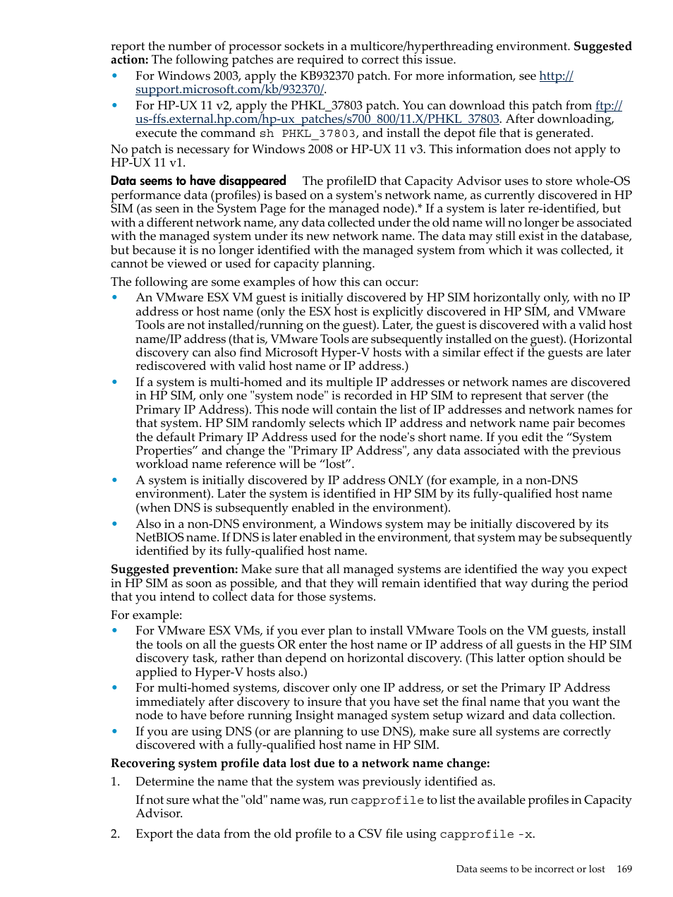 HP Matrix Operating Environment Software User Manual | Page 169 / 198