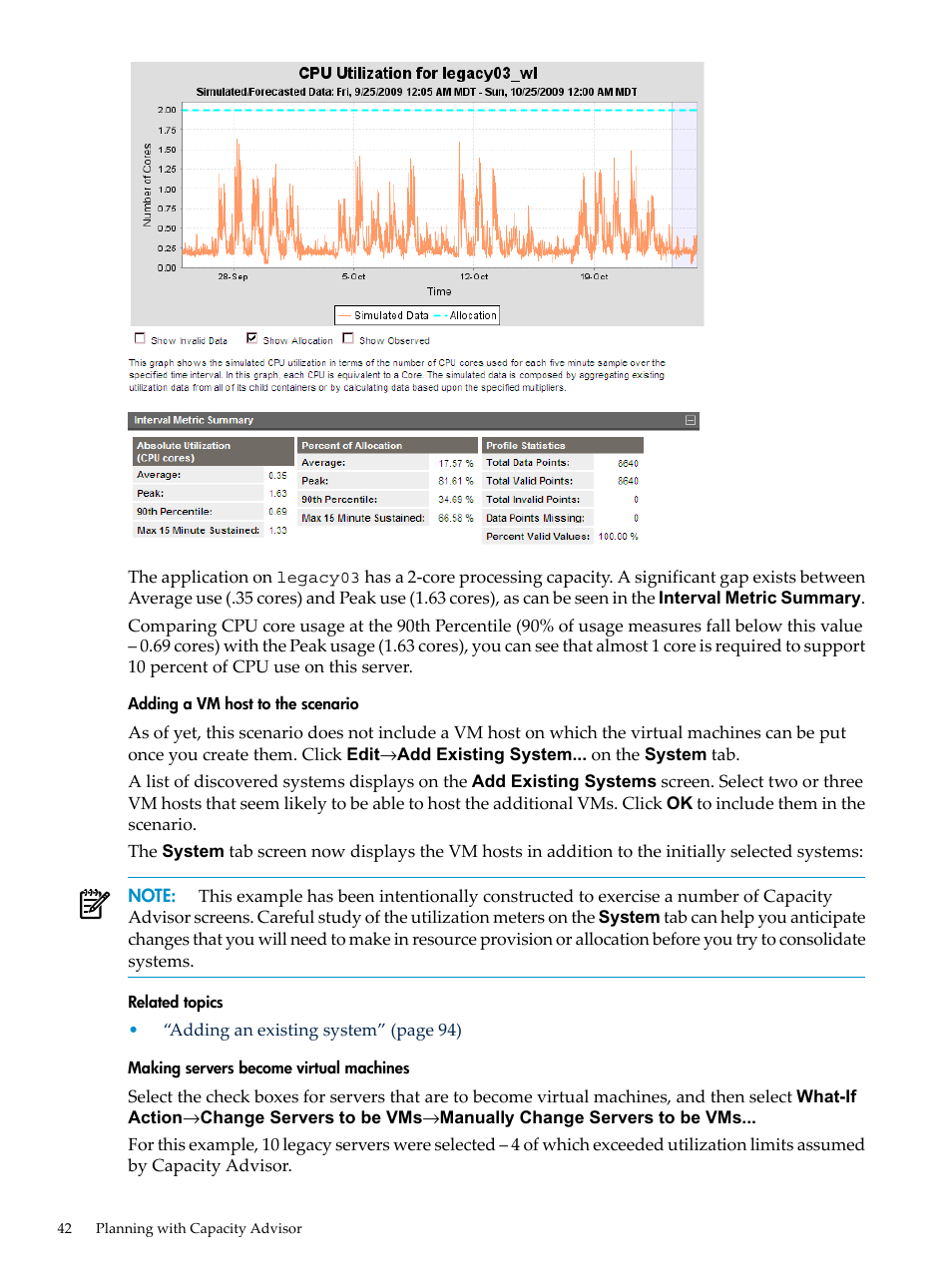 Adding a vm host to the scenario, Making servers become virtual machines | HP Matrix Operating Environment Software User Manual | Page 42 / 198
