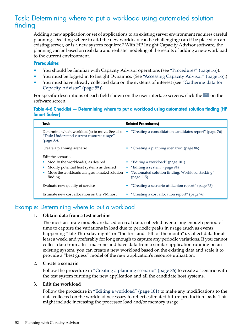 Example: determining where to put a workload | HP Matrix Operating Environment Software User Manual | Page 52 / 198