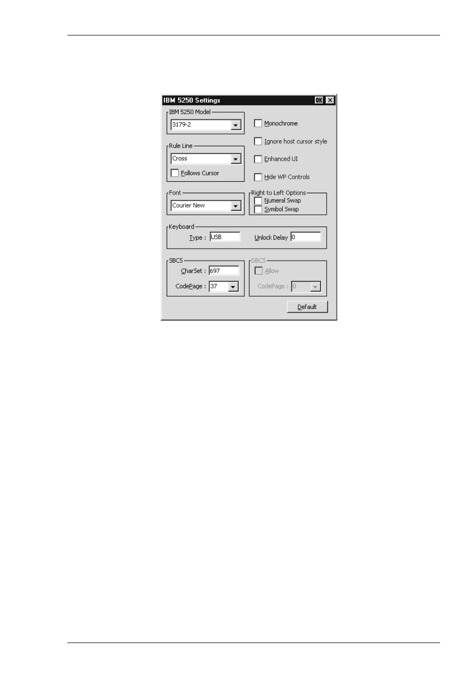 Ibm 5250 settings, Setup, Ibm 5250 settings -45 | HP Compaq t5510 Thin Client User Manual | Page 101 / 338