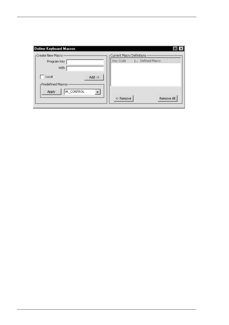 Define keyboard macros, Macros menu, Mapping (changing) | Mapping (showing), Keyboard macros, Define keyboard macros -70 | HP Compaq t5510 Thin Client User Manual | Page 126 / 338