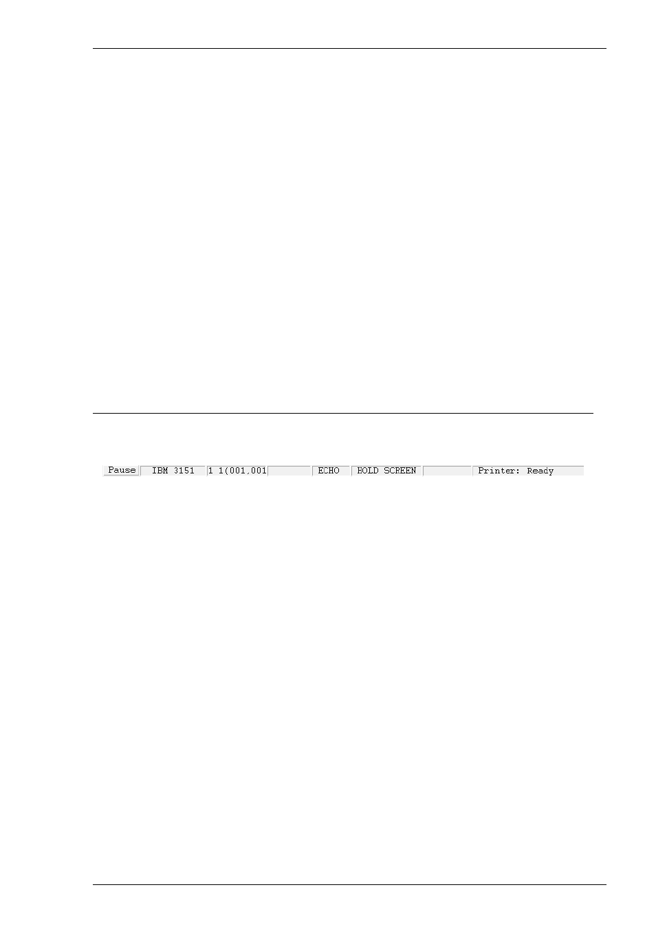 The status bar, Ibm 3151 emulation, Status bar | The status bar -3 | HP Compaq t5510 Thin Client User Manual | Page 195 / 338