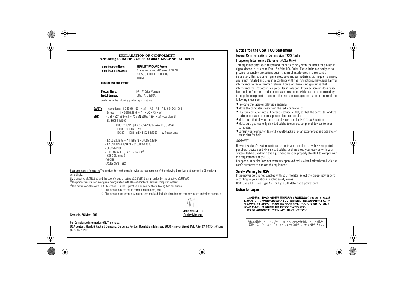 HP 71 17 inch MPRII Monitor User Manual | Page 15 / 16