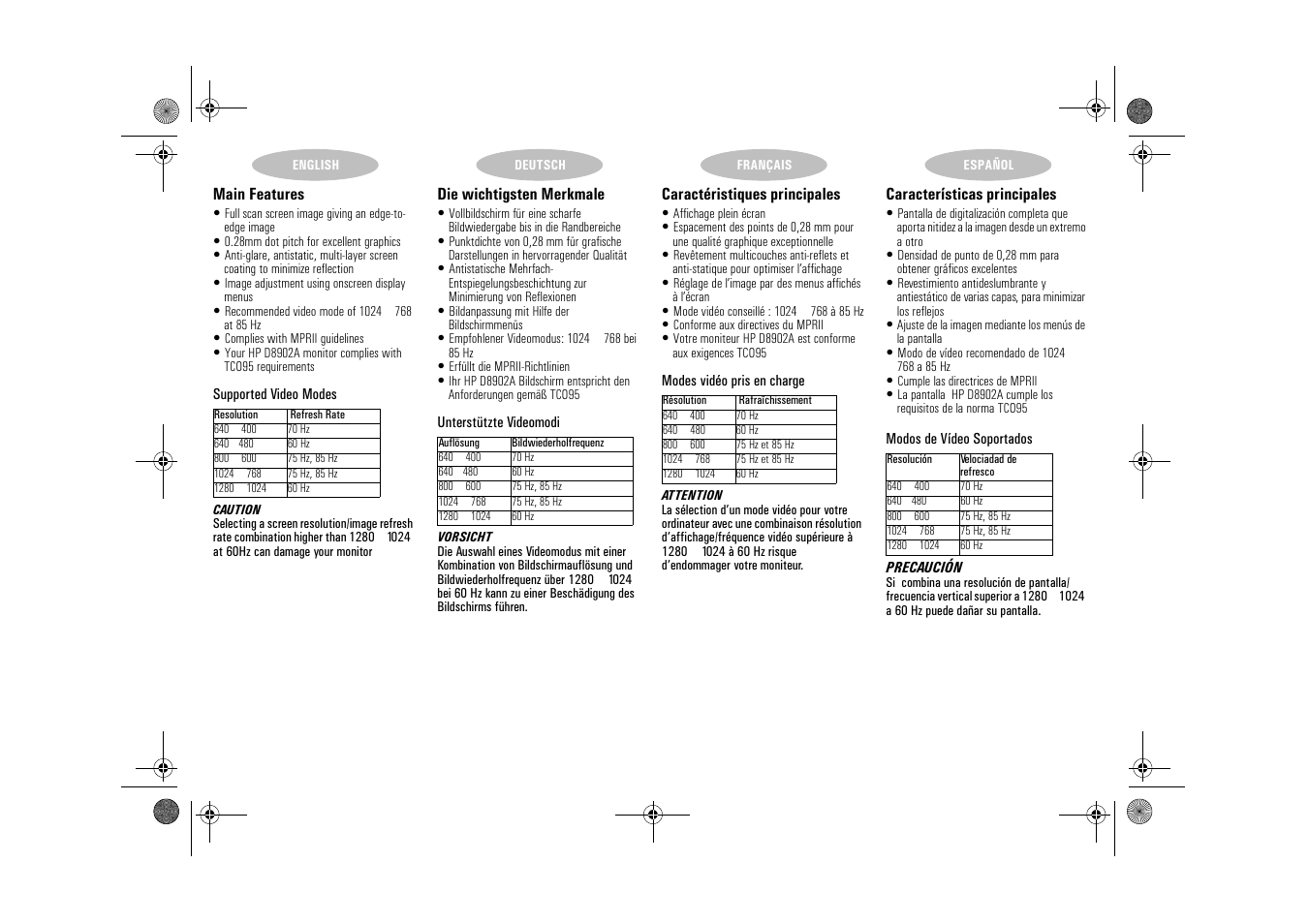 HP 71 17 inch MPRII Monitor User Manual | Page 3 / 16