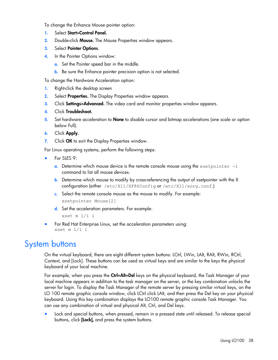 System buttons | HP ProLiant DL145 G3 Server User Manual | Page 38 / 63