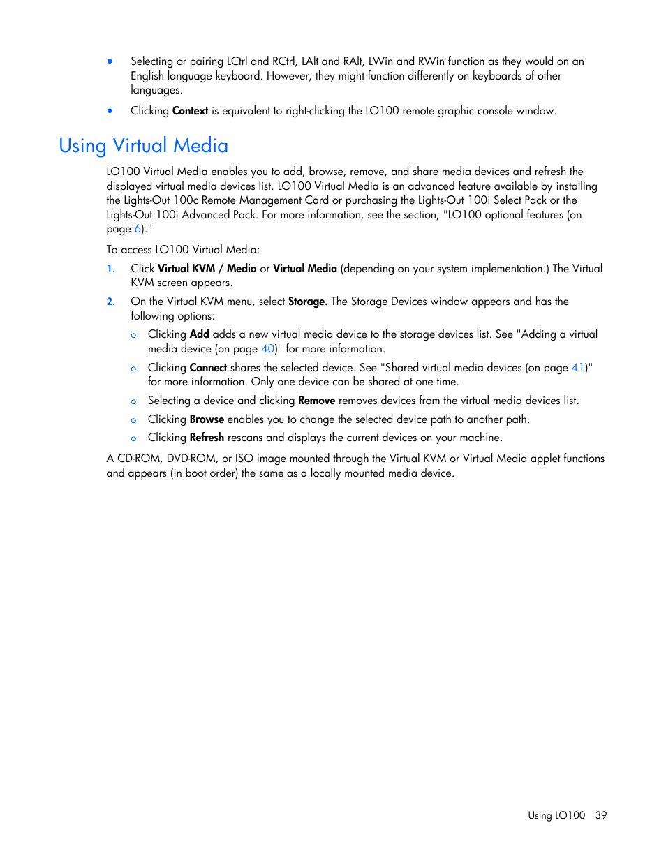 Using virtual media | HP ProLiant DL145 G3 Server User Manual | Page 39 / 63